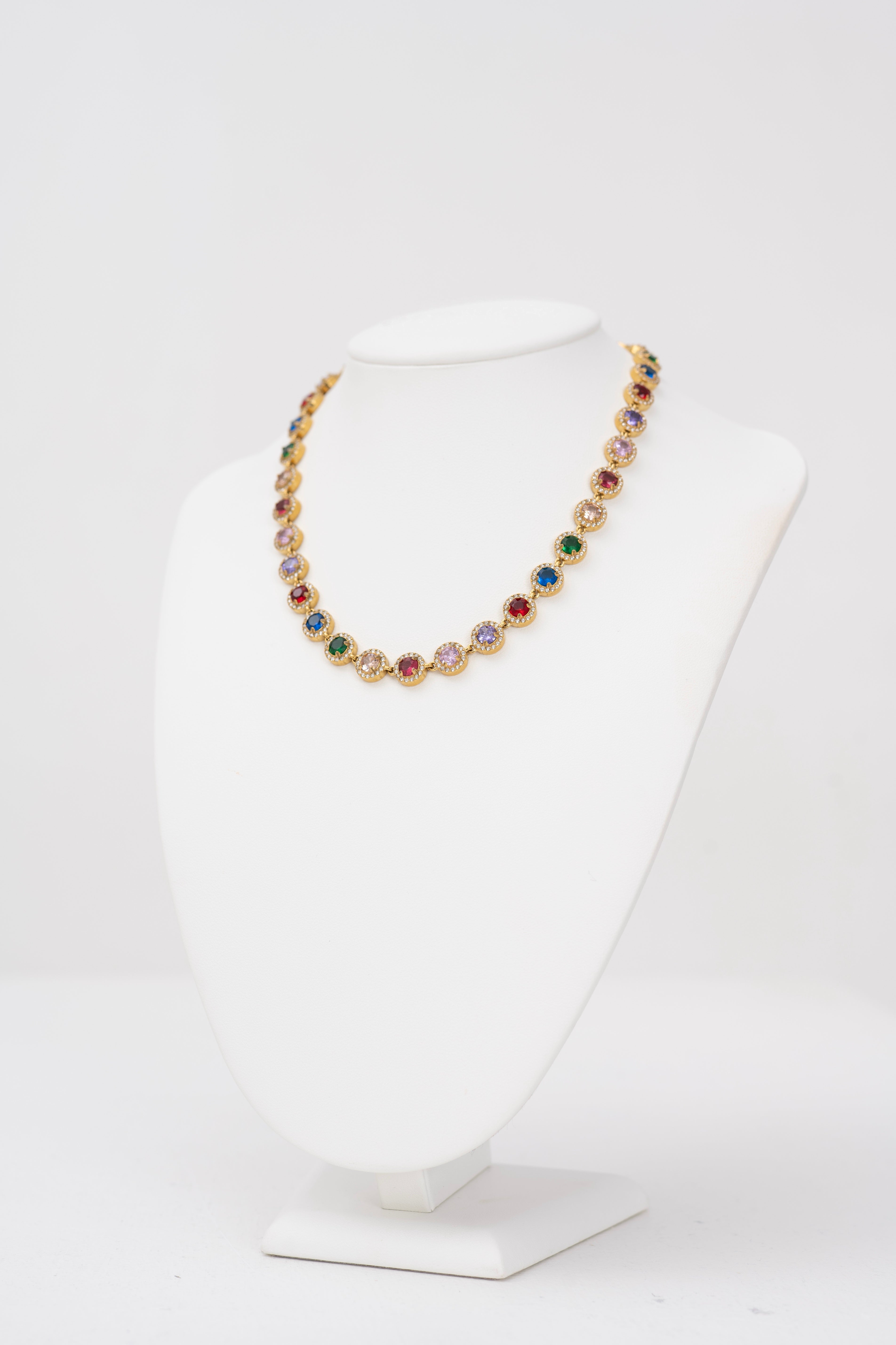 Collana morbida tennis colorata