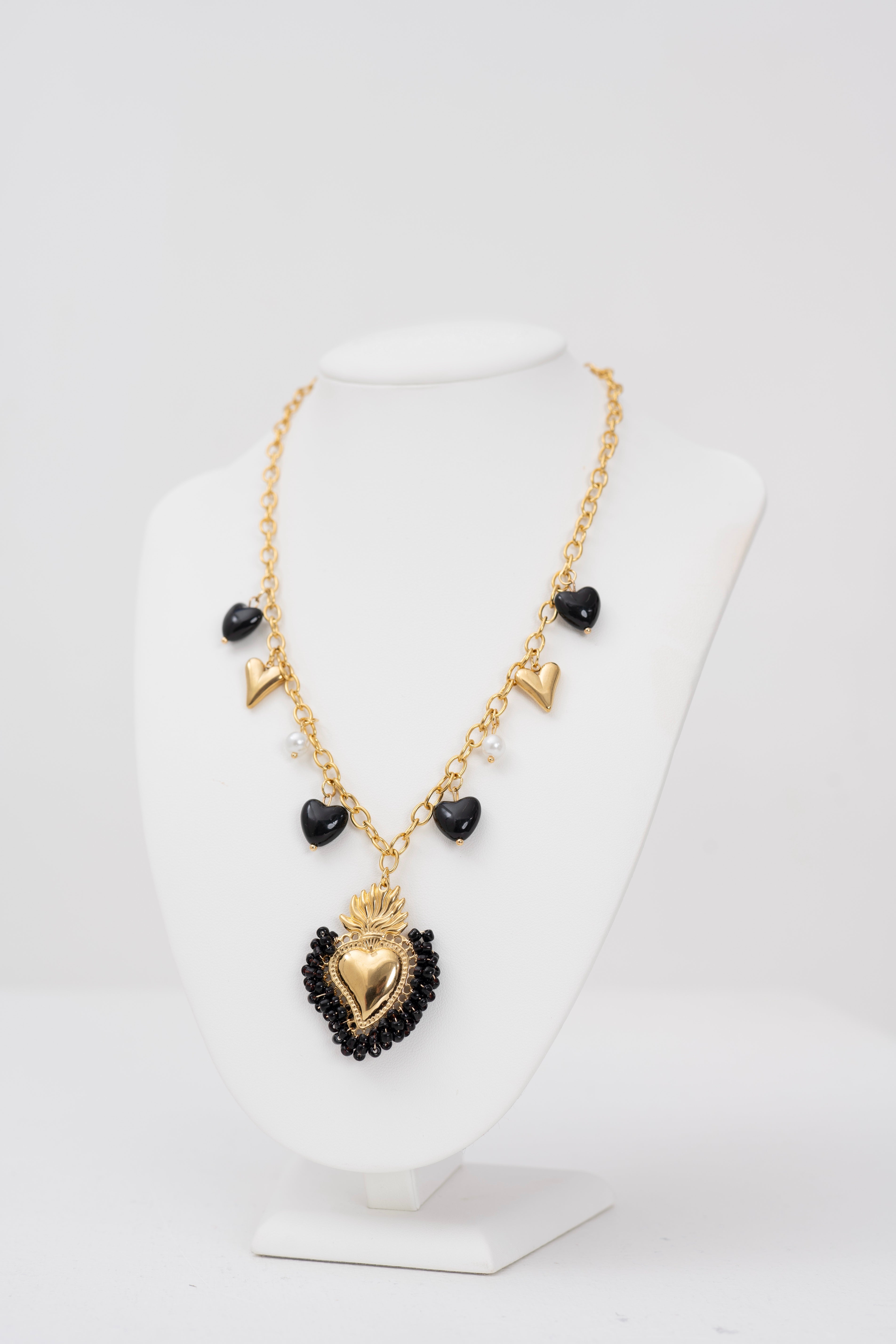 Collana morbida charms cuore sacro