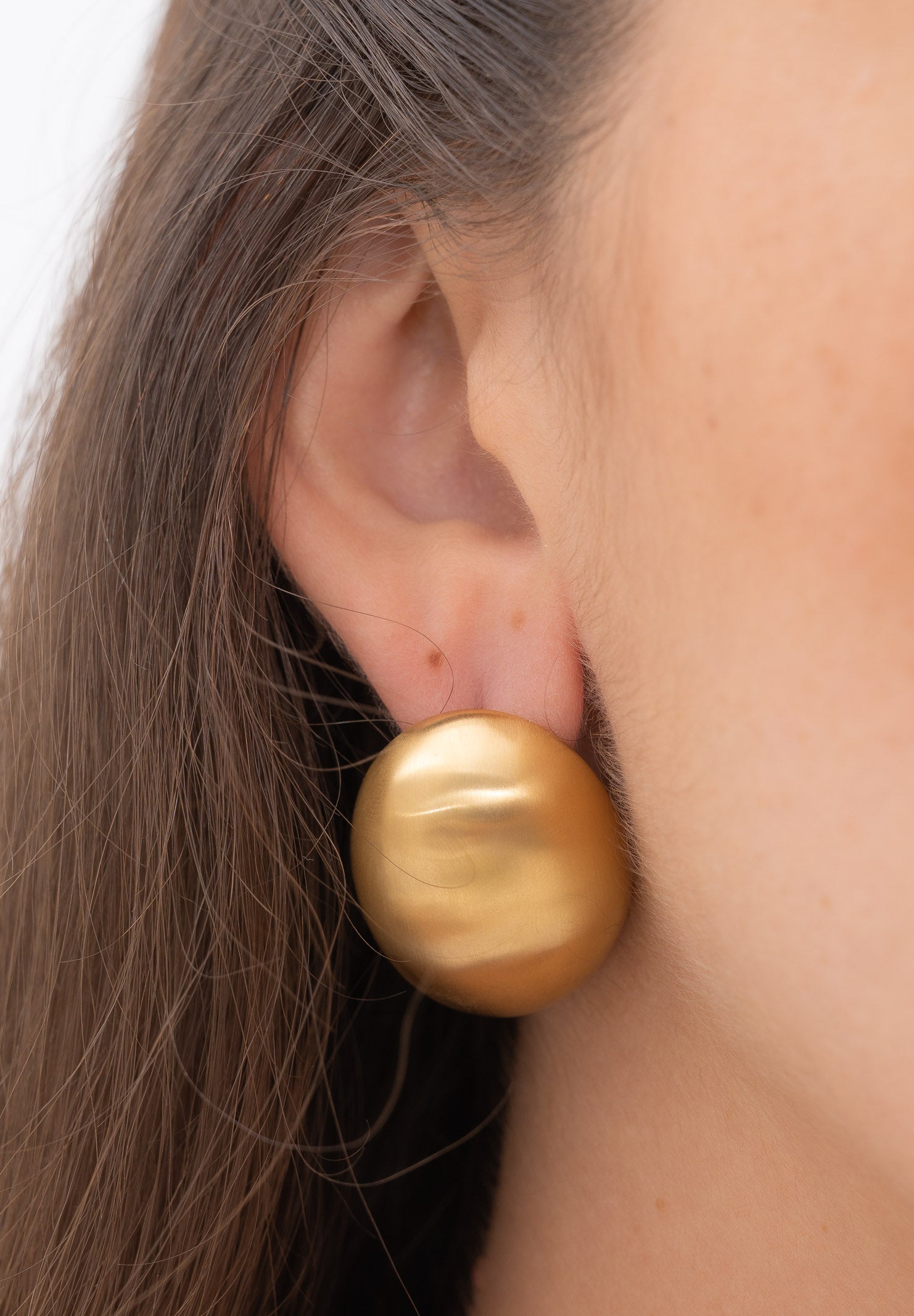 Orecchini Bottone Satinato