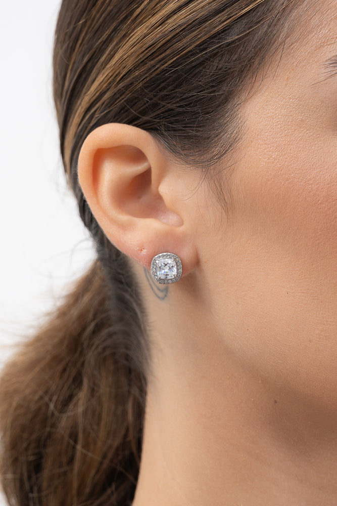 Orecchini Tennis quadrati