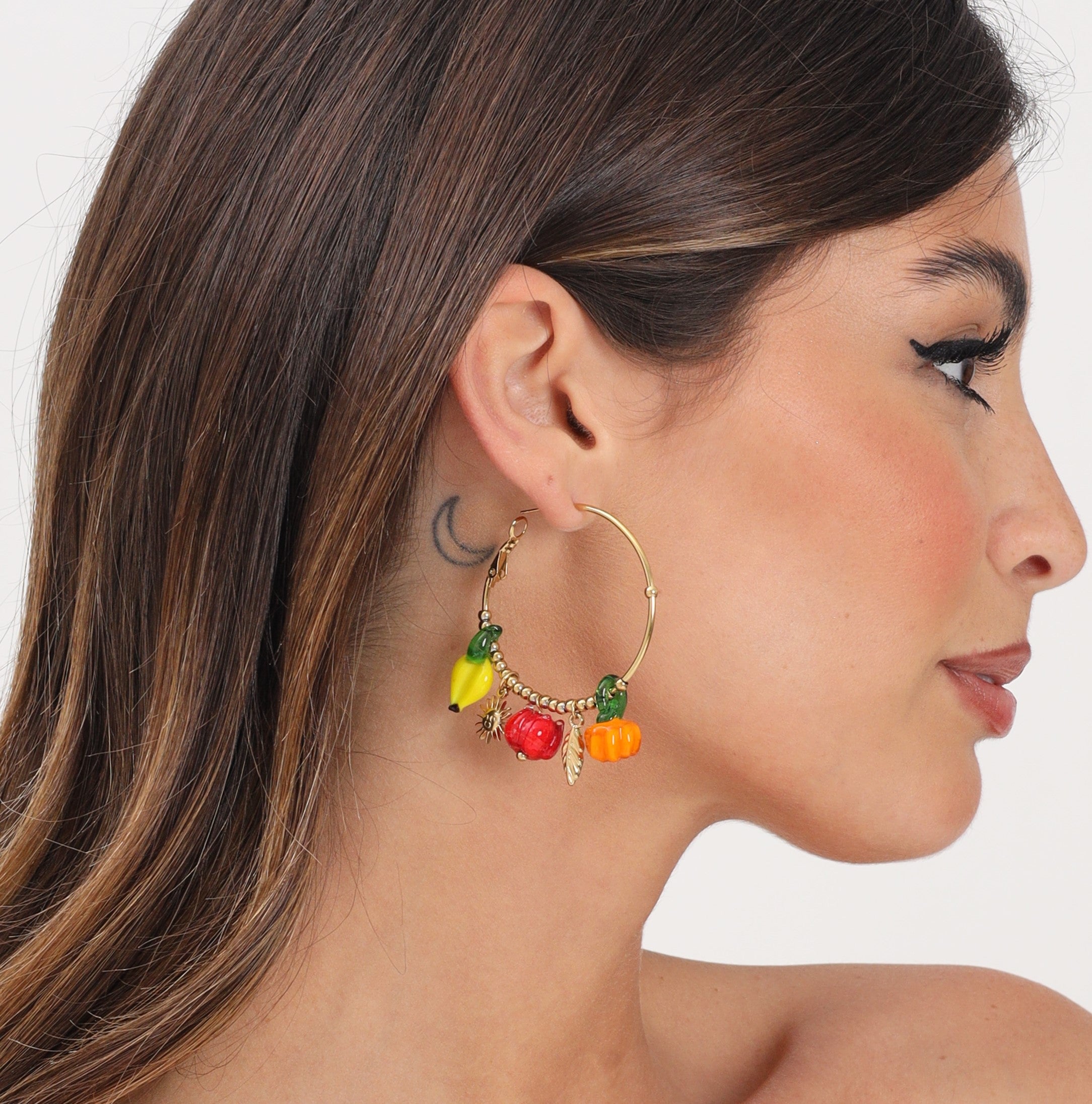 orecchini cerchio frutta