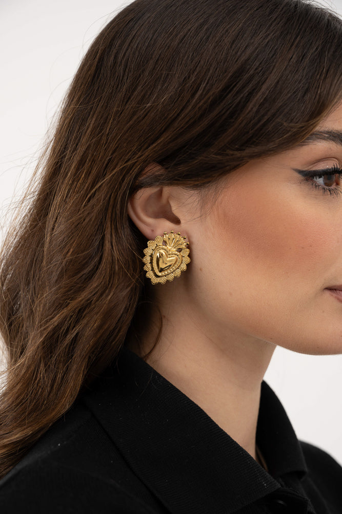 Orecchini Cuore Sacro