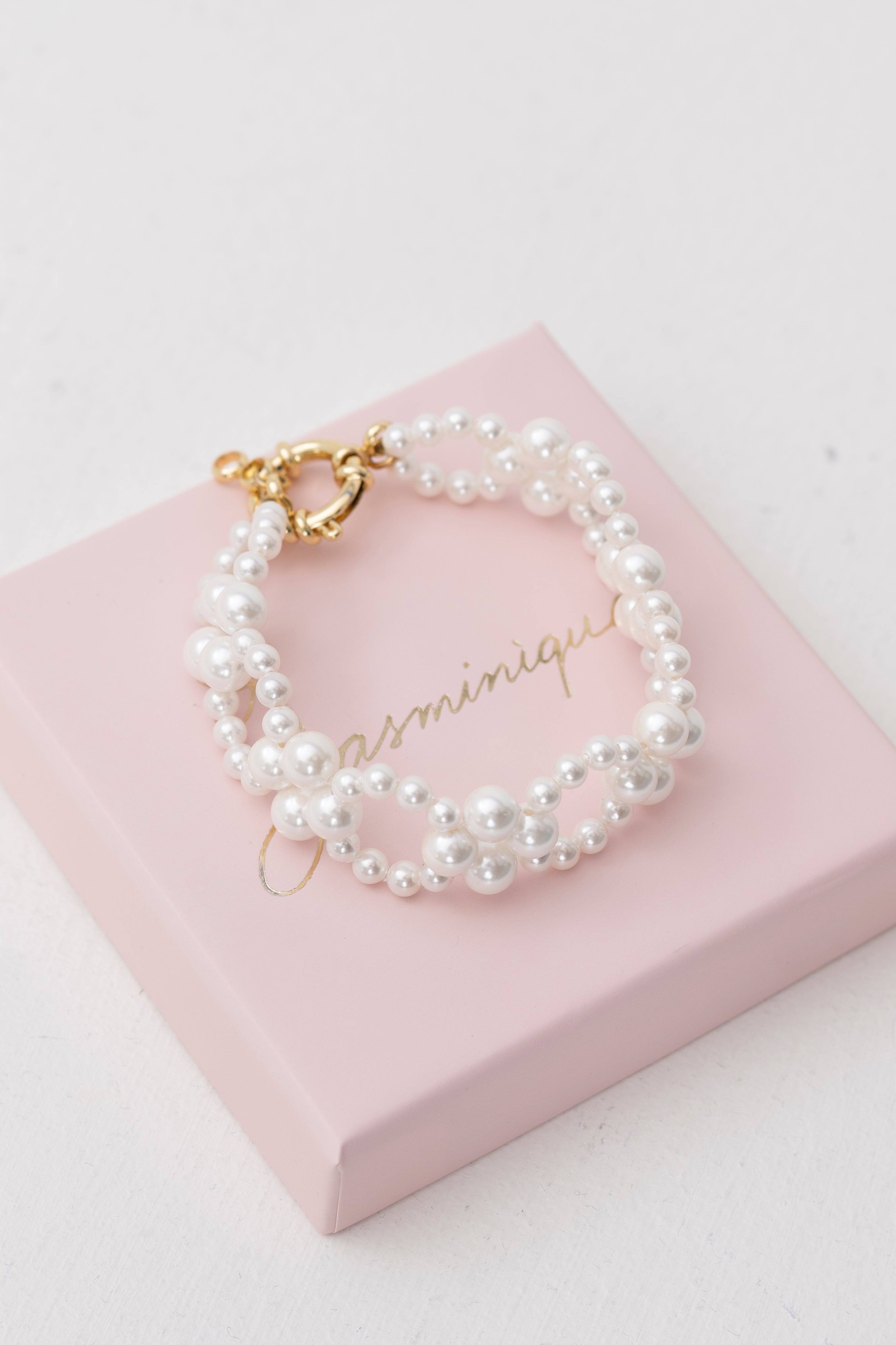 Bracciale Intrecciato in Madreperla Fatto a Mano