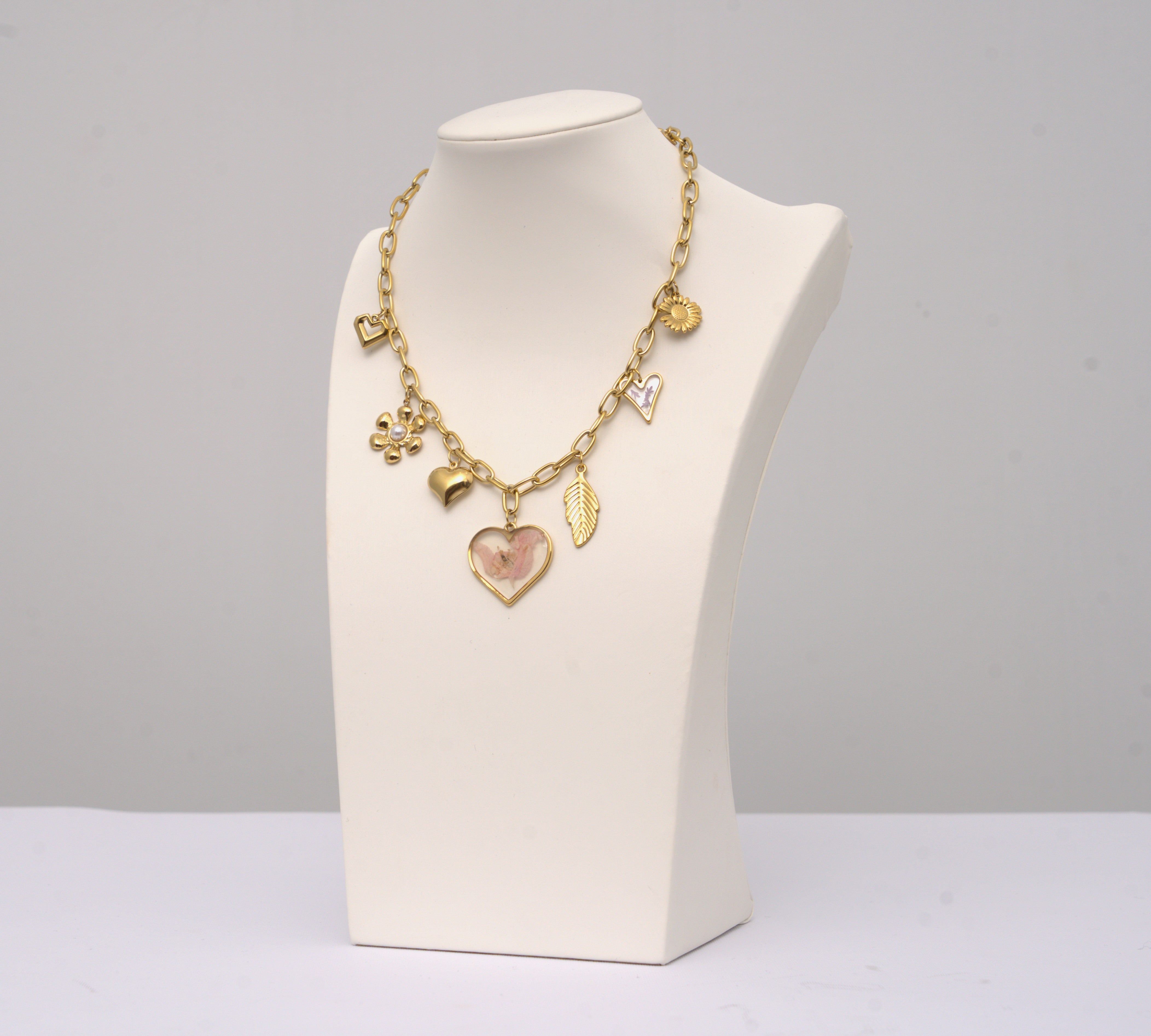 collana cuore di cristallo