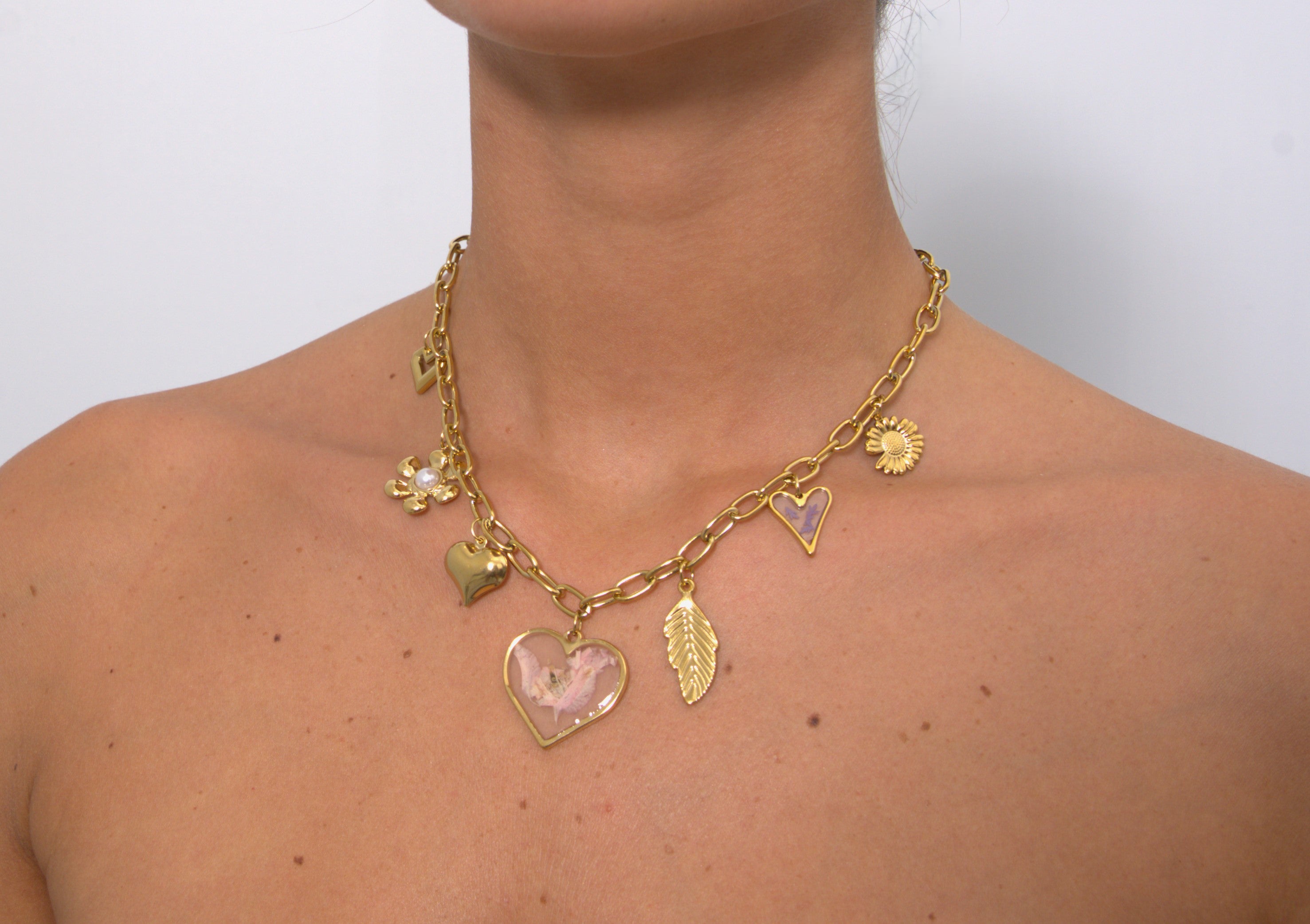 collana cuore di cristallo