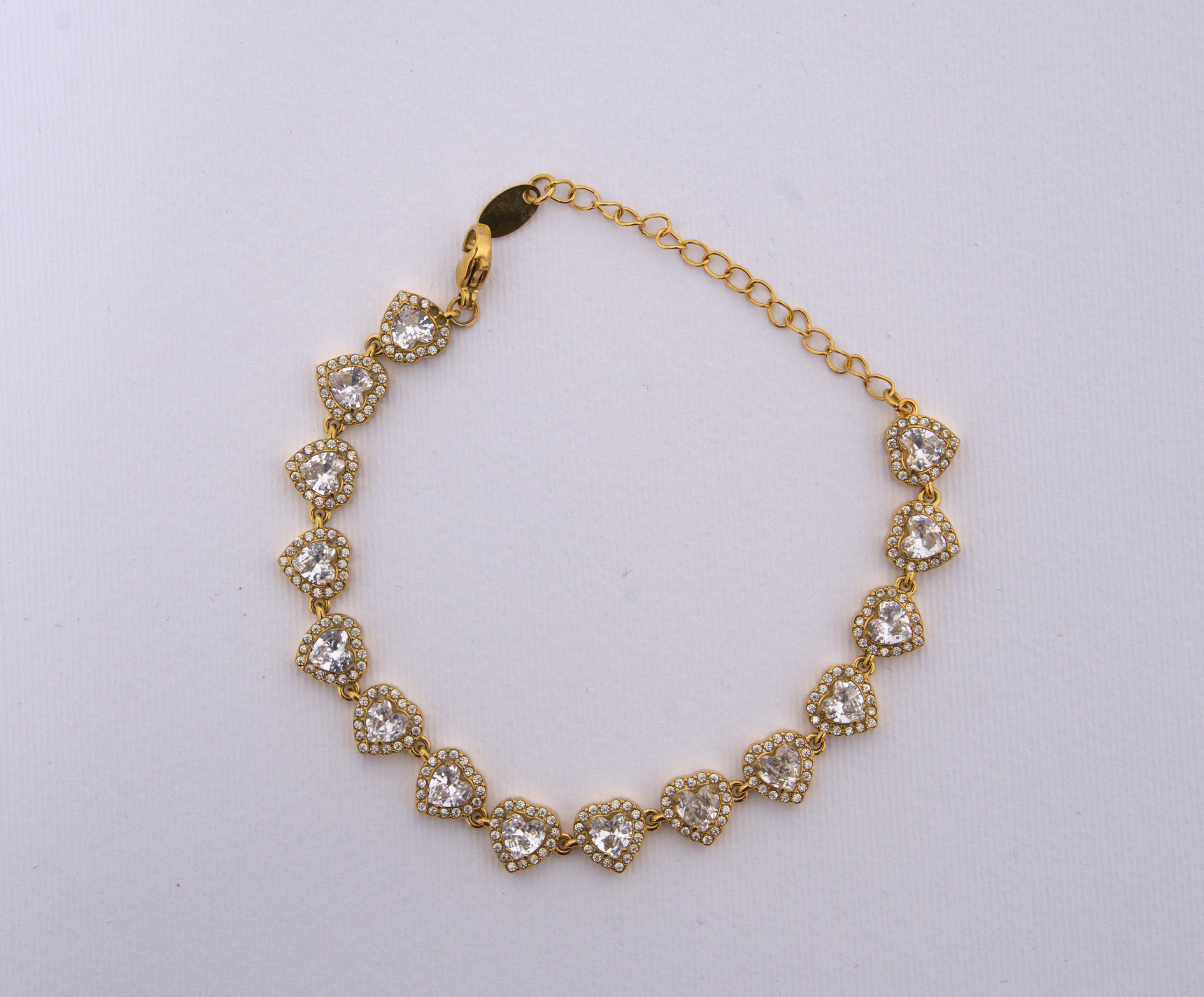 bracciale cuore tennis morbido