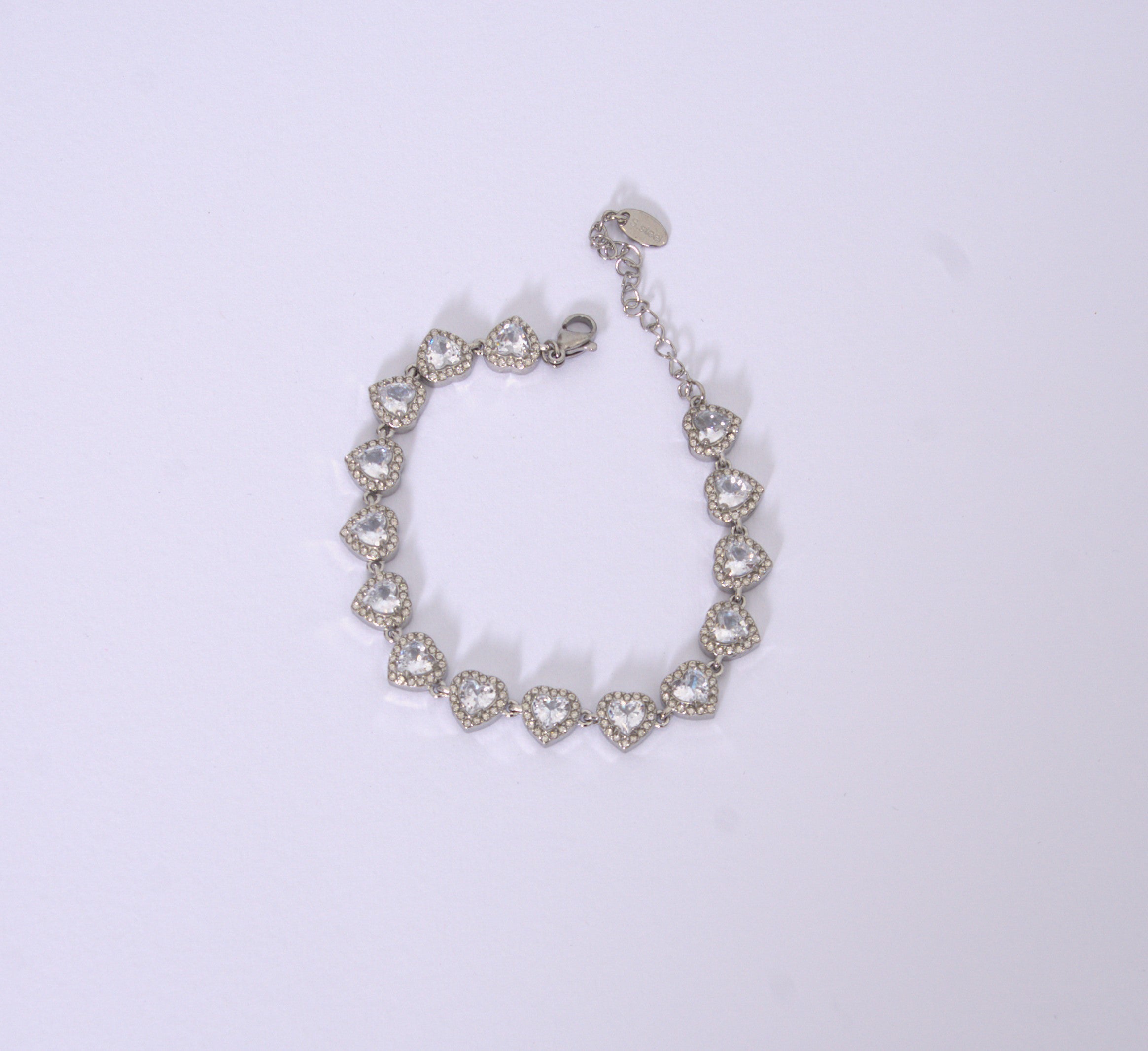 bracciale cuore tennis morbido