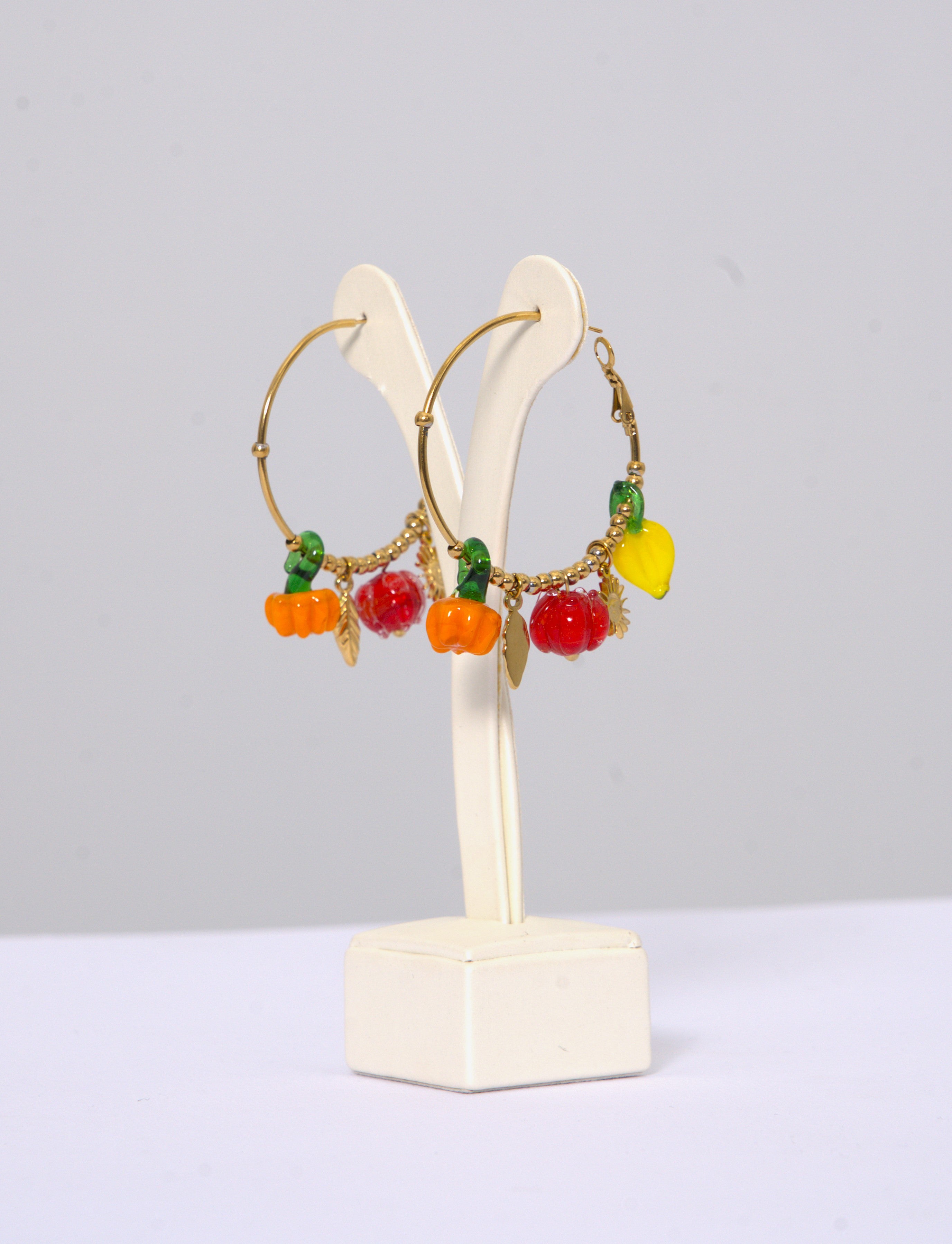 orecchini cerchio frutta