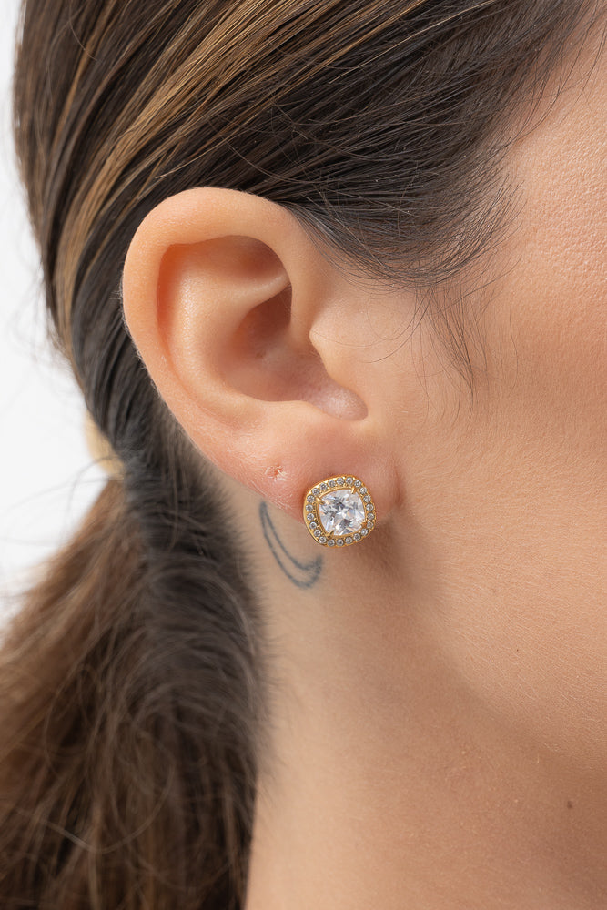 Orecchini Tennis quadrati